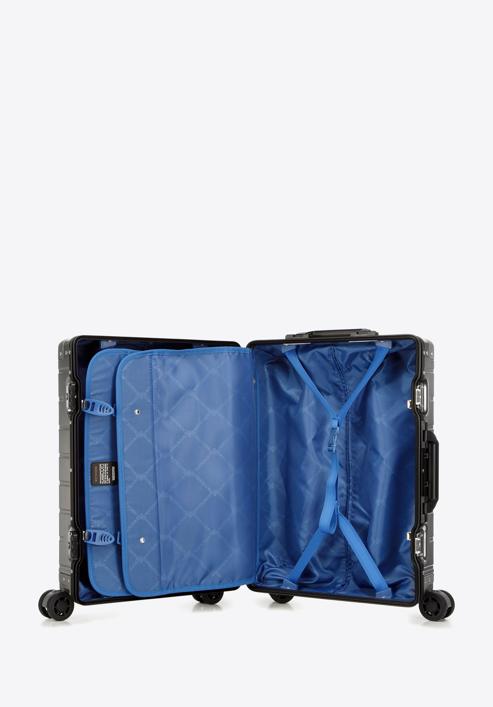 Kabinový cestovní kufr, stříbrno-černá, 56-3H-101-12, Obrázek 5