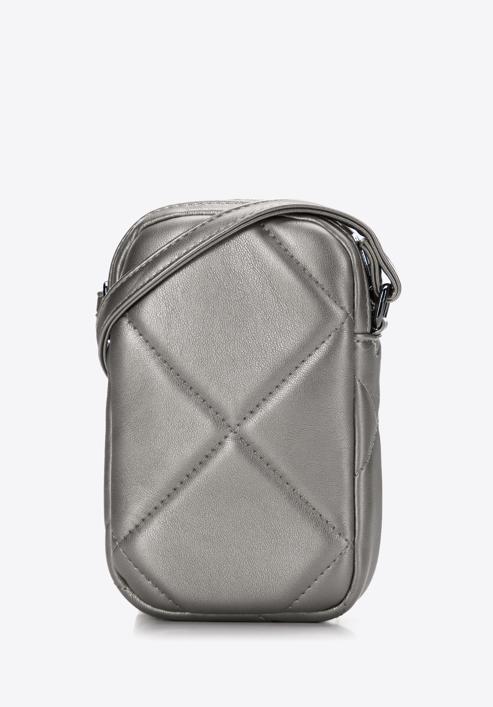 Prošívaná mini kabelka, stříbrno-černá, 97-2Y-230-0, Obrázek 2