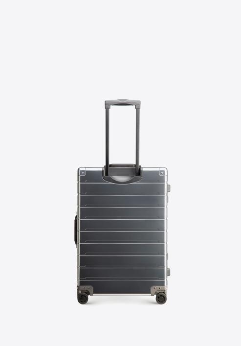 Střední kufr, stříbrno-černá, 56-3H-102-86, Obrázek 3