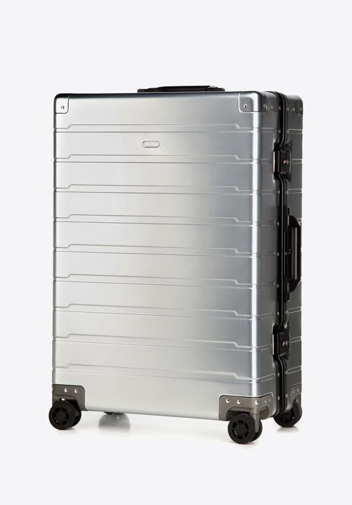 Střední kufr, stříbrno-černá, 56-3H-102-12, Obrázek 4