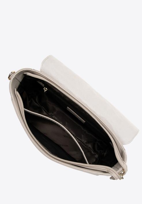 Dámská kožená kabelka s kulatými nýty, světle béžová, 98-4E-627-1, Obrázek 3