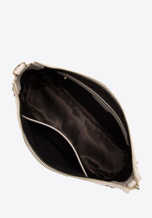 Kožená dámská kabelka s malými nýtky, světle béžová, 98-4E-606-1, Obrázek 3