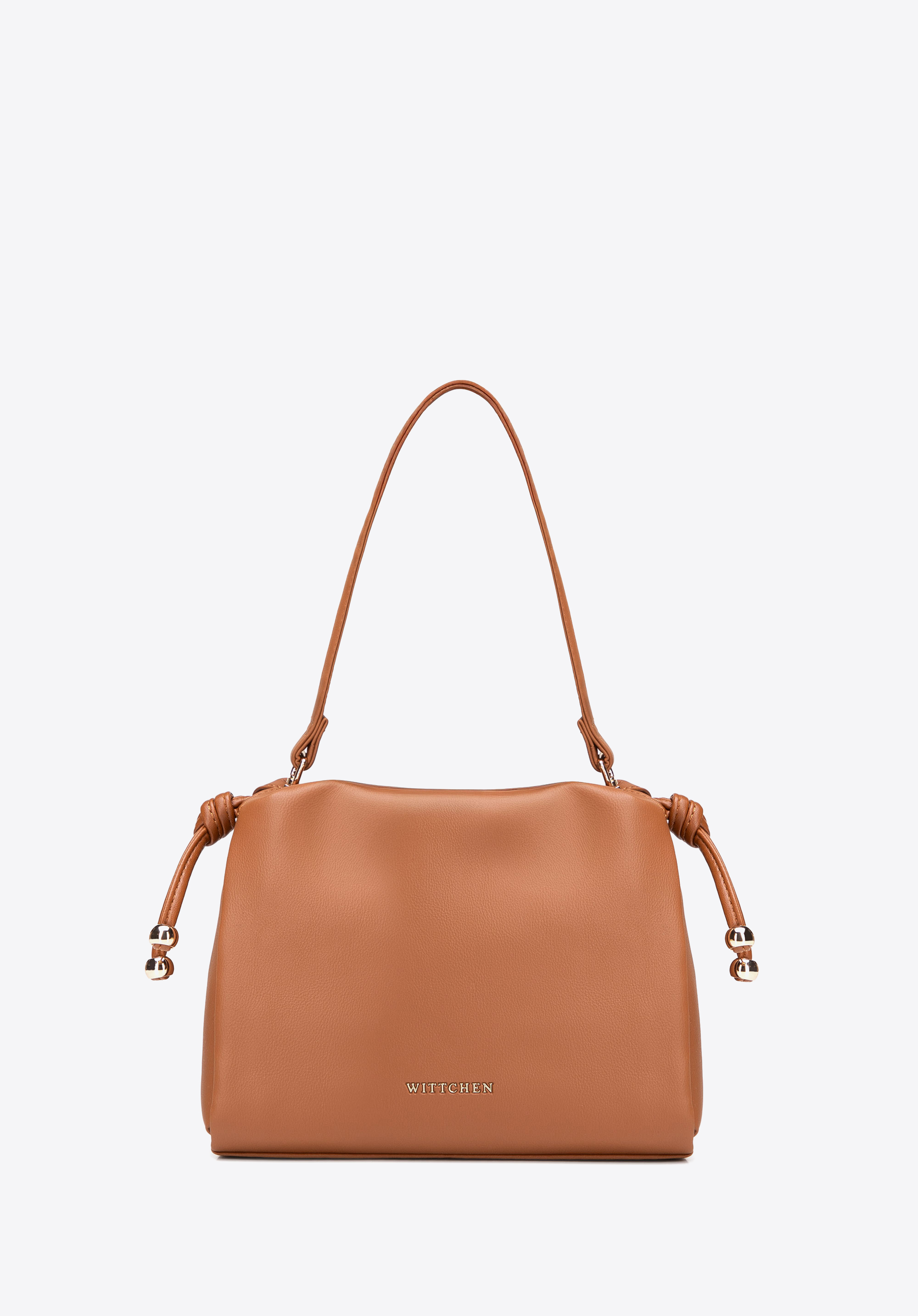 Dámská crossbody kabelka z umělé kůže, světle hnědá, 102-4Y-406-5, Obrázek 1