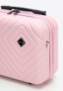 Kosmetická taška ABS z geometrickým ražením, světle růžová, 56-3A-754-91, Obrázek 5