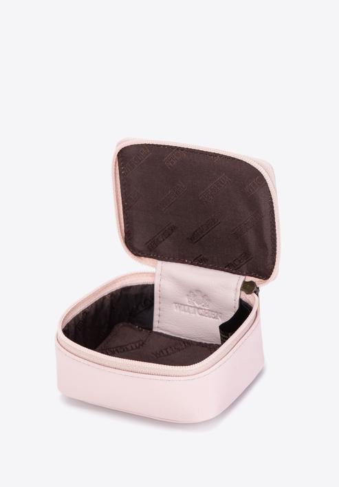 Kožená mini kosmetická taška, světle růžová, 98-2-003-N, Obrázek 3