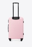 Střední kufr z ABS s geometrickým ražením, světle růžová, 56-3A-752-35, Obrázek 3