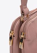 Dámská dvoukomorová kabelka z ekologické kůže s ozdobnými klopami, světle růžový, 97-4Y-613-4, Obrázek 4