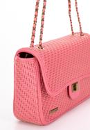 Dámská pletená  kabelka s řetízkem, světle růžový, 98-4Y-010-Y, Obrázek 5