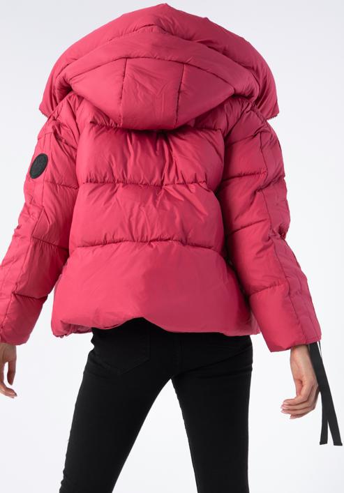 Dámská prošívaná bunda s manžetami na rukávech, světle růžový, 97-9D-401-G-L, Obrázek 5