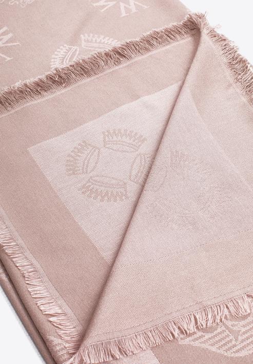 Dámský šátek s monogramem, světle růžový, 97-7D-001-9, Obrázek 4