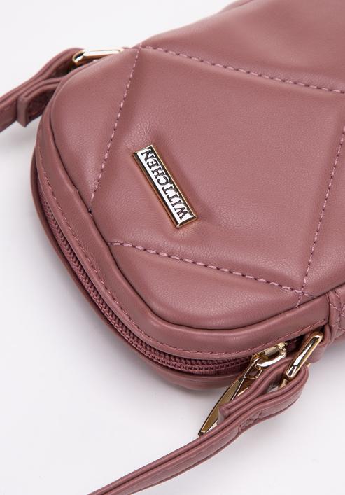 Prošívaná mini kabelka, světle růžový, 97-2Y-230-4, Obrázek 4
