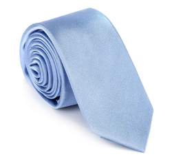 Шелковый костюмный галстук, светло-голубой, 92-7K-001-N, Фотография 1