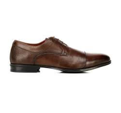 Классические туфли из кожи с тиснением, светло-коричневый, 92-M-917-4-45, Фотография 1