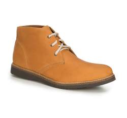Мужские кожаные ботинки ручной работы, светло-коричневый, 89-M-351-5-41, Фотография 1
