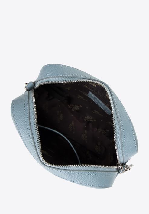 Dámská řetízková kožená crossbody kabelka, světlo modrá, 29-4E-015-3, Obrázek 3