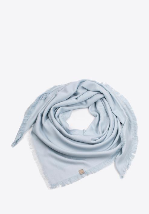Dámský tkaný šátek s monogramem, světlo modrá, 97-7D-002-9, Obrázek 3