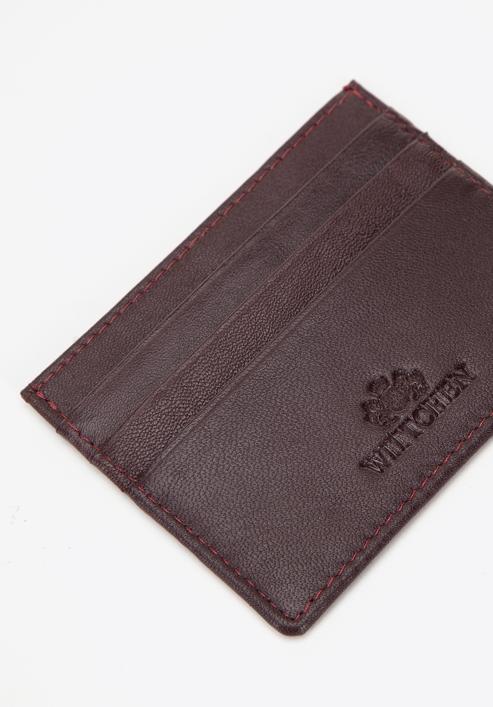 Klasszikus bőr hitelkártya tok, szilva lila, 98-2-002-B, Fénykép 4