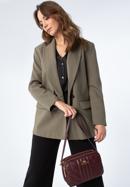 Női steppelt bőr crossbody táska, szilva lila, 97-4E-630-3, Fénykép 15