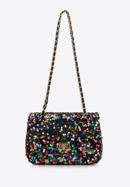Flitteres női estélyi táska csillogó lánccal, színes, 98-4Y-023-X, Fénykép 2