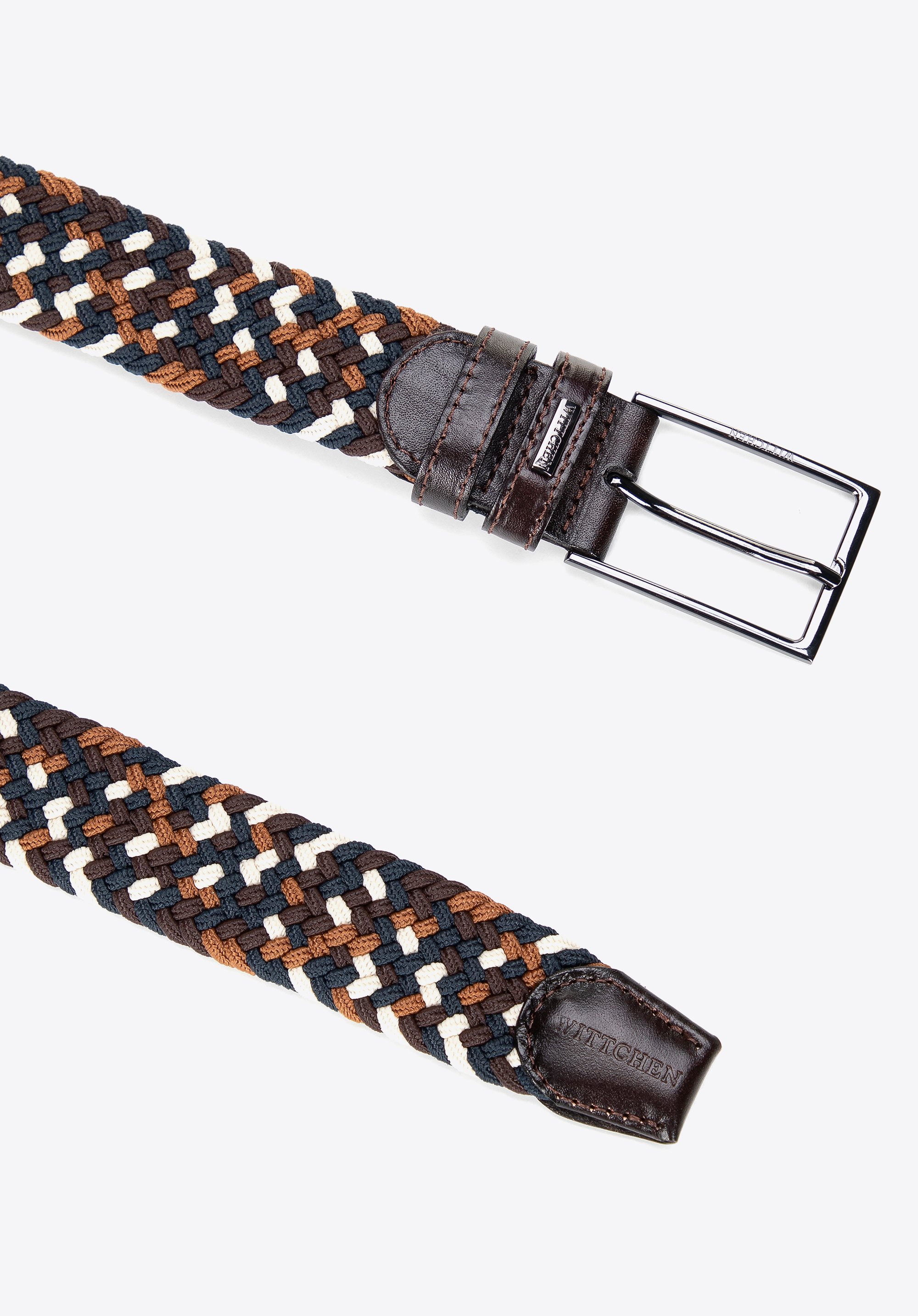 Háromszínű férfi szőtt szövetöv, színes, 101-8M-402-N5-90, Fénykép 1