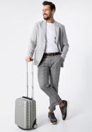 ABS bordázott kézipoggyász bőrönd, szürke, 56-3A-315-34, Fénykép 15