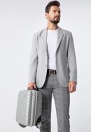 ABS bordázott kézipoggyász bőrönd, szürke, 56-3A-315-11, Fénykép 16
