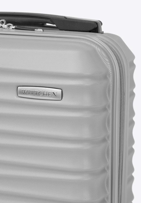ABS bordázott kézipoggyász bőrönd, szürke, 56-3A-315-11, Fénykép 8