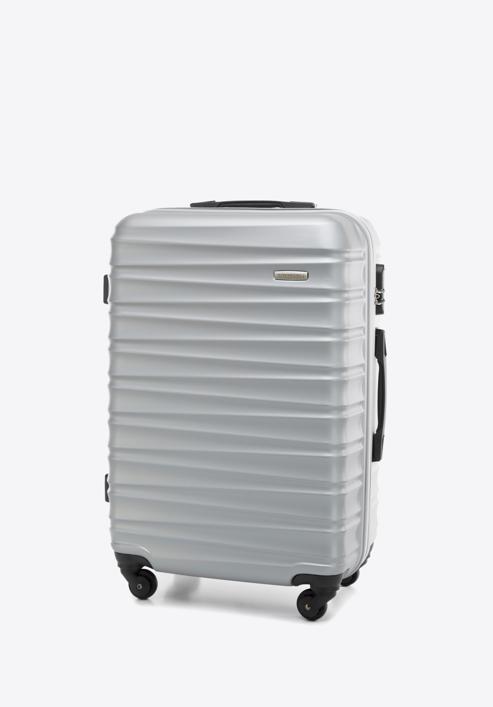 ABS bordázott Közepes bőrönd, szürke, 56-3A-312-31, Fénykép 4