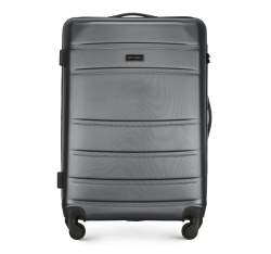 ABS közepes bőrönd bordás, szürke, 56-3A-652-01, Fénykép 1