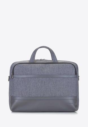 Férfi 15,6" laptop táska panellel ecobőrből, szürke, 92-3P-505-8, Fénykép 1
