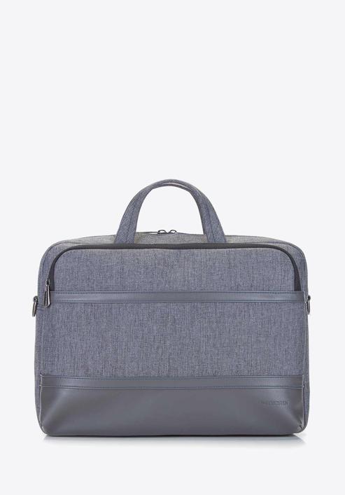 Férfi 15,6" laptop táska panellel ecobőrből, szürke, 92-3P-505-1, Fénykép 1
