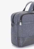 Férfi 15,6" laptop táska panellel ecobőrből, szürke, 92-3P-505-1, Fénykép 4