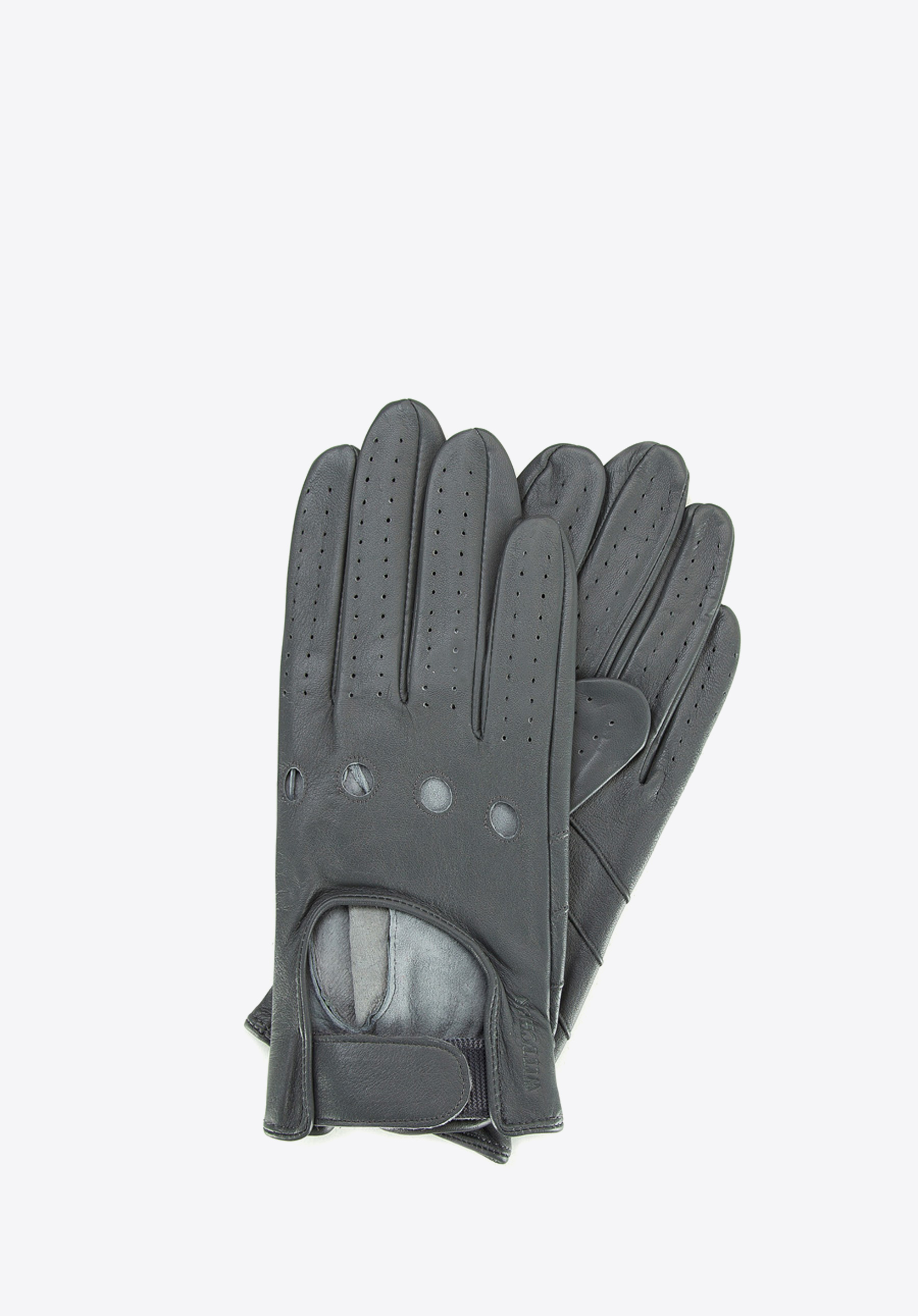 Férfi valódi bőrből készült vezetőkesztyű (46-6L-381), szürke, 46-6L-381-GC-M, Fénykép 1