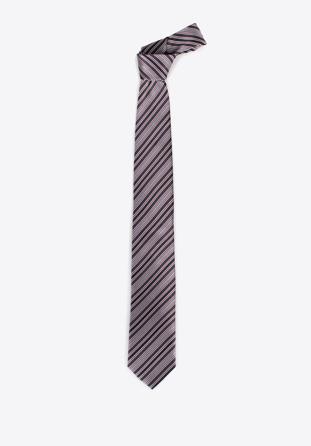 Mintás selyem nyakkendő, szürke-lila, 97-7K-002-X5, Fénykép 1