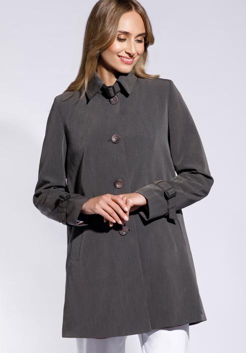 Női kabát, szürke, 86-9W-100-8-2XL, Fénykép 1