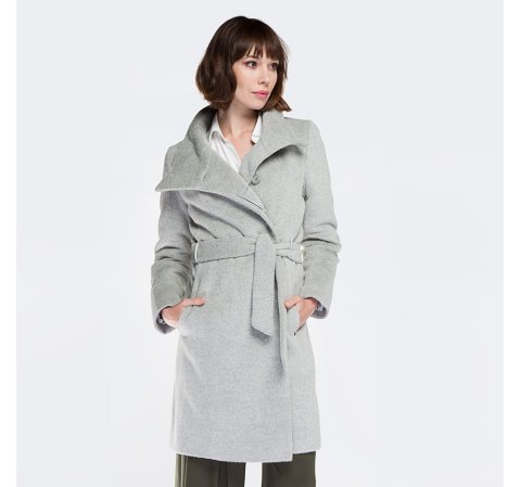Női kabát, szürke, 87-9W-102-8-XL, Fénykép 1
