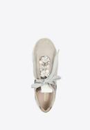 Női sportos félcipő gyöngydísszel, szürke, 95-D-656-1-40, Fénykép 5