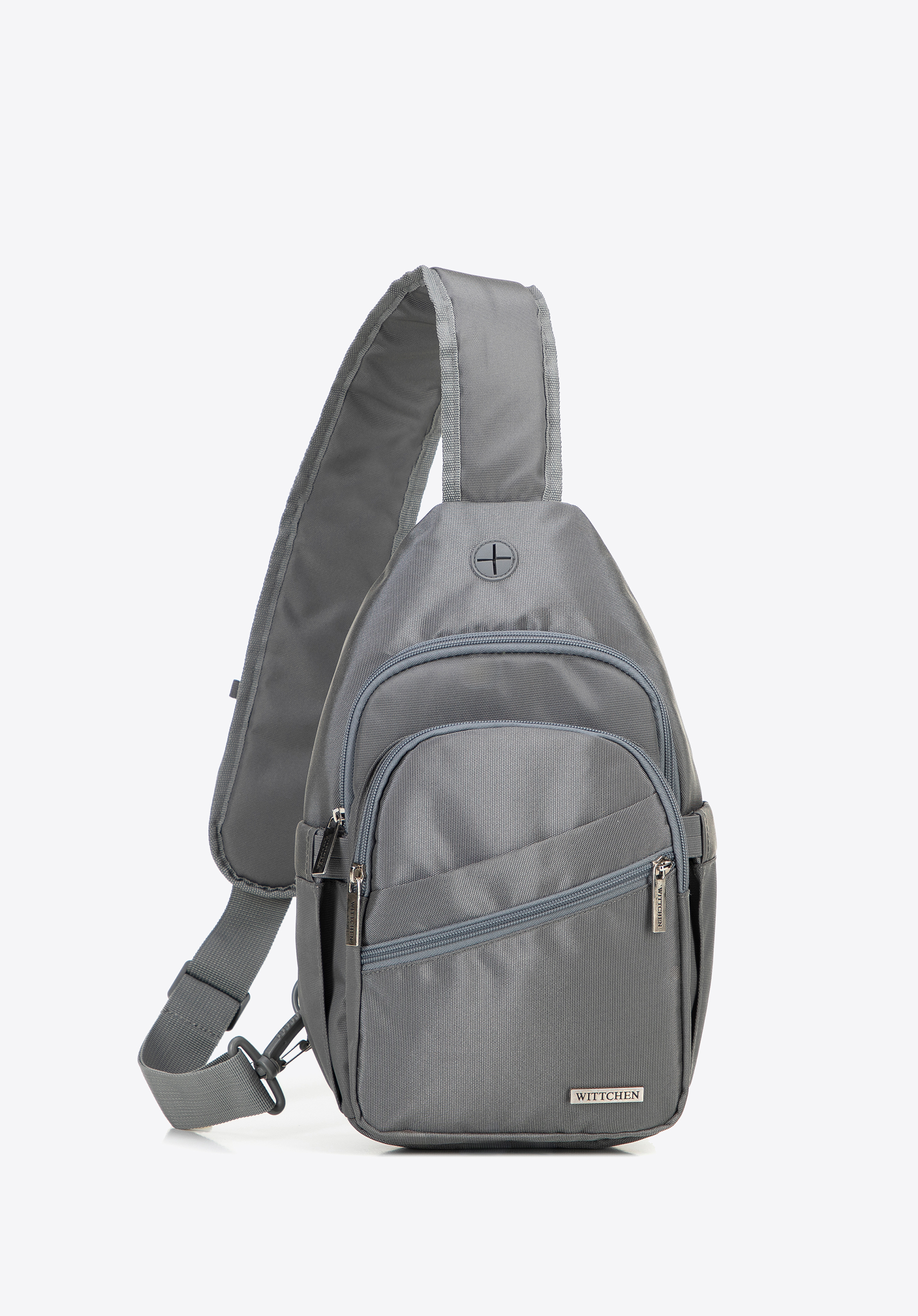 Egyvállas poliészter hátizsák, szürke, 29-3P-001-01, Fénykép 1