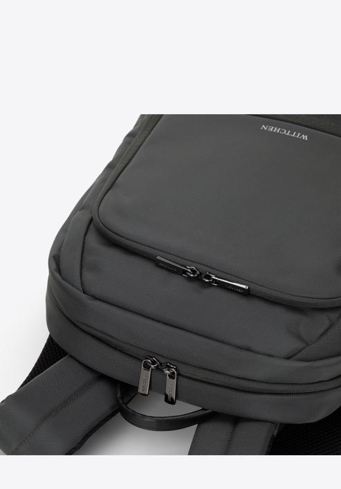 15,6”-os férfi laptop hátizsák, szürke-zöld, 98-3P-200-8, Fénykép 4