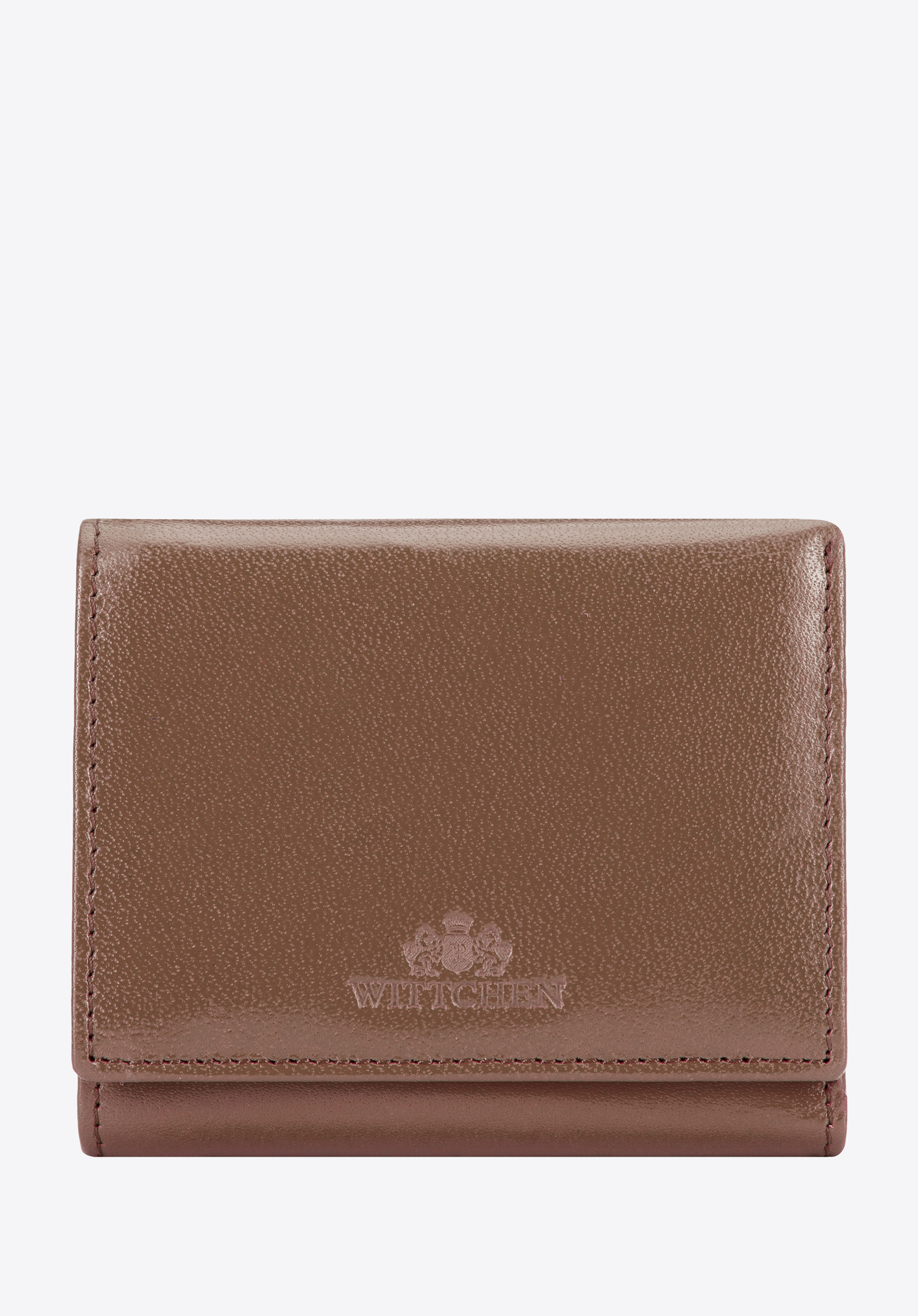 Жіночий двосторонній гаманець з гладкої шкіри, таупе, 14-1-066-OL, Фото 1