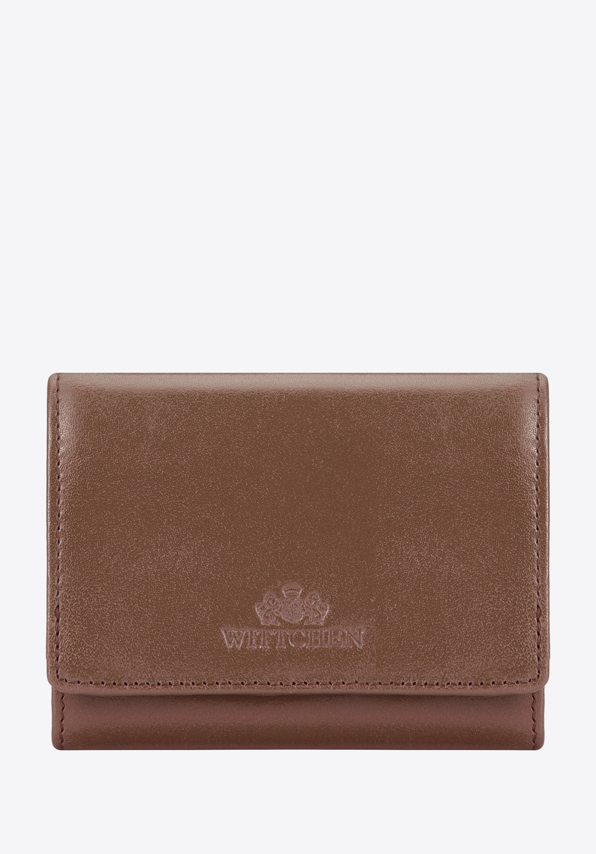 Шкіряний жіночий гаманець середнього розміру, таупе, 14-1-070-OL, Фото 1