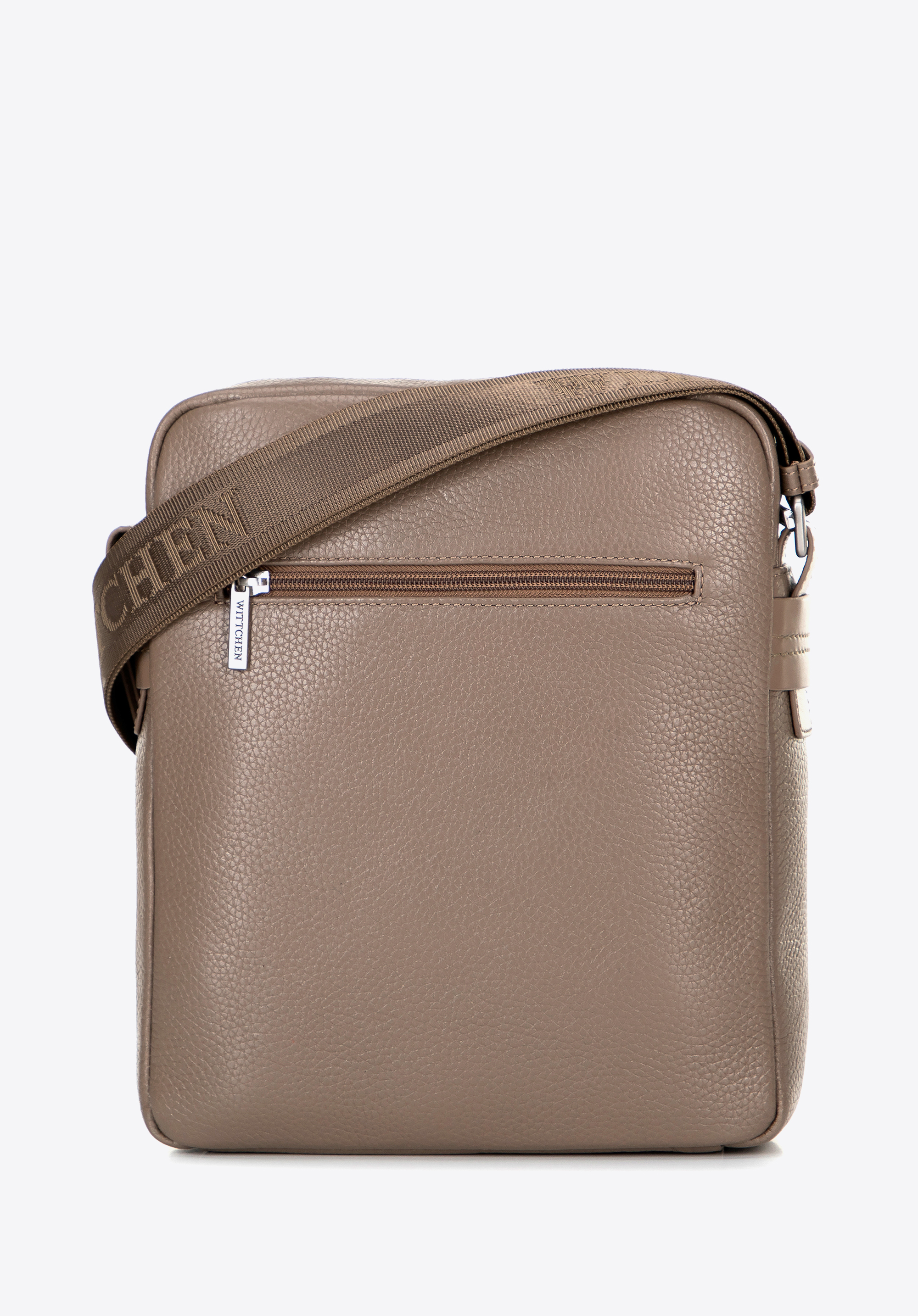 Велика чоловіча сумка-месенджер з натуральної шкіри, таупе, 100-4U-807-9, Фото 1