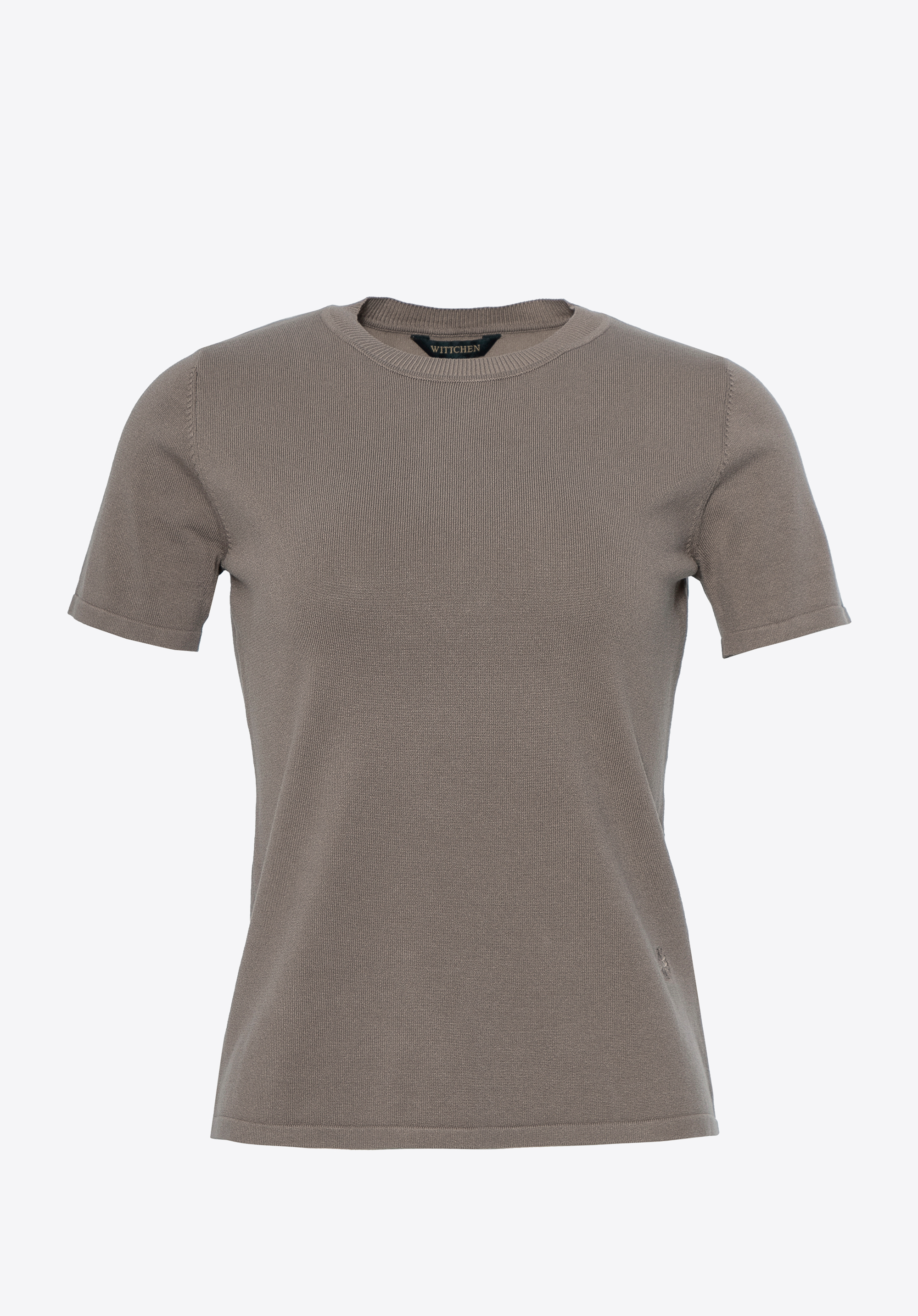 Dámsky sveter s krátkym rukávom z viskózy a nylonu, tmavobéžová, 29-99-004-N-XL, Obrázok 30