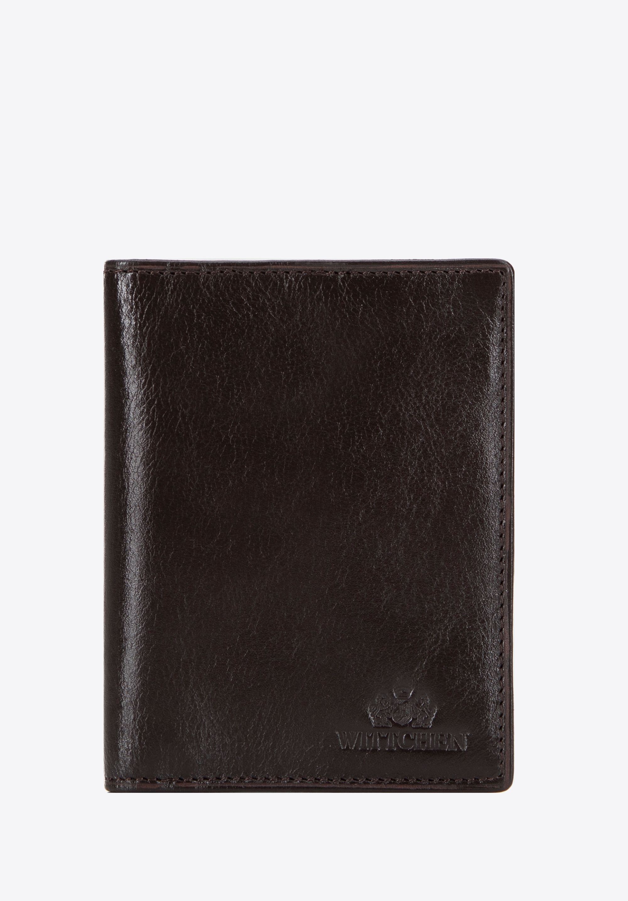 Вертикальний шкіряний чохол для документів, темно-коричневий, 21-2-163-L40, Фото 1