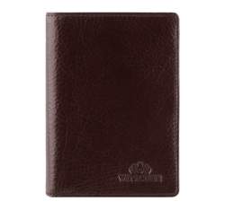 Мужской кожаный кошелек с карманом на молнии, темно-коричневый, 21-1-020-4, Фотография 1