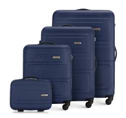 Комплект чемоданов из рельефного ABS пластика, темно-синий, 56-3A-63K-90, Фотография 1