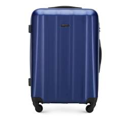 Средний чемодан из текстурного поликарбоната, темно-синий, 56-3P-112-95, Фотография 1