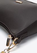 Dámská kabelka z ekologické kůže s řetízkem, tmavě hnědá, 97-4Y-623-P, Obrázek 5