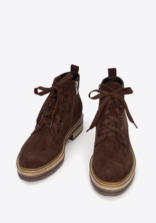 Dámské boty, tmavě hnědá, 93-D-501-5-39, Obrázek 1