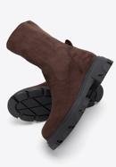 Dámské boty s pružným svrškem, tmavě hnědá, 97-DP-801-5-41, Obrázek 6